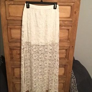 Lace maxi skirt